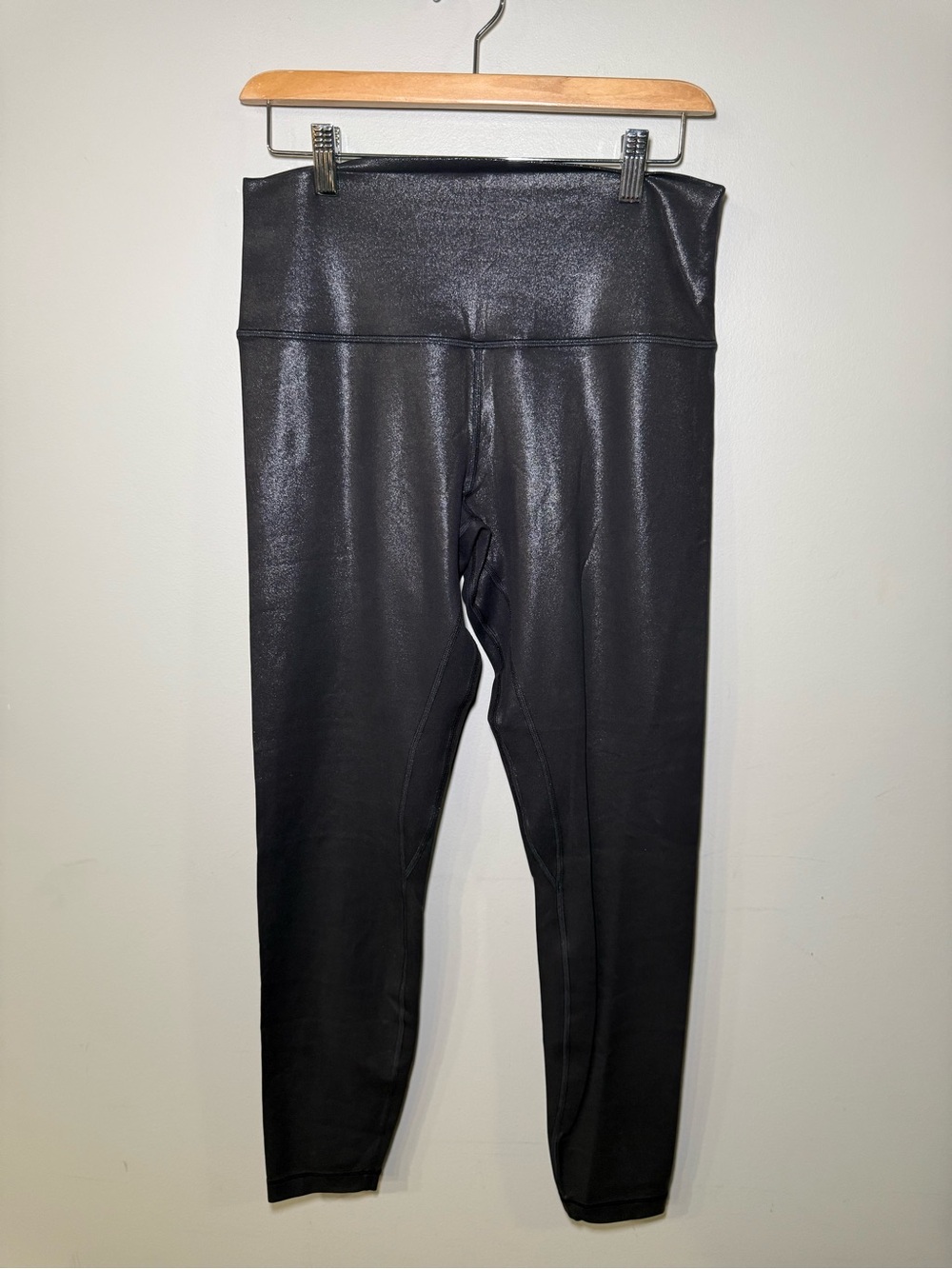 Lululemon High-Waist Faux Leather shiny Leggings - Black